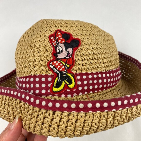 Walt Disney World Straw Hat Minnie Mouse Polka Dot - Picture 3 of 13
